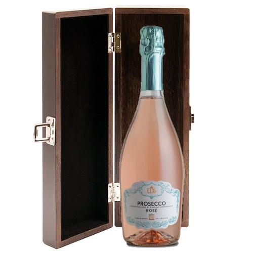 Cantina Del Garda Rose Prosecco DOC 75cl in Elm Wood Gift Box